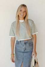 mode, sariah stripe knitted top