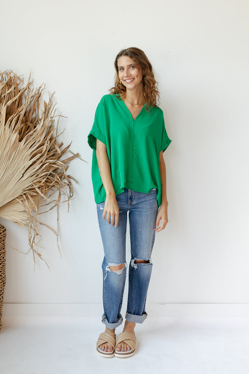 mode, nancy oversized v-neck