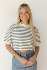 mode, sariah stripe knitted top