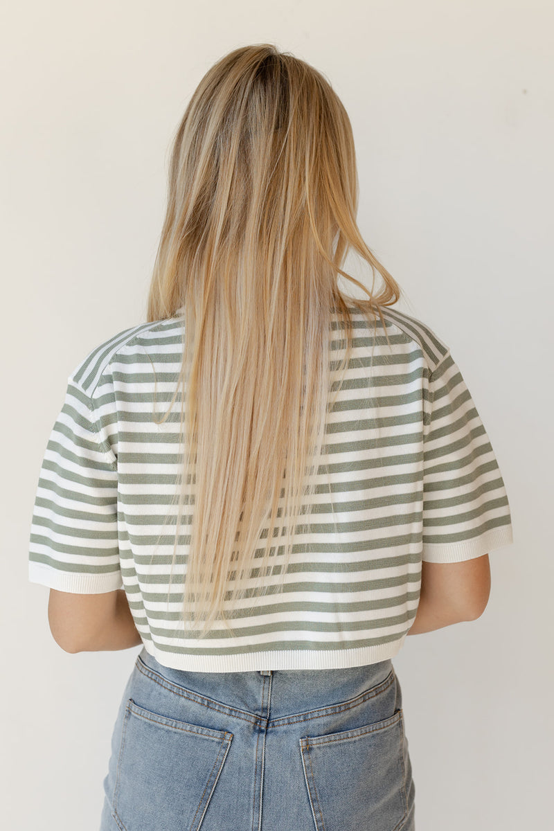 mode, sariah stripe knitted top
