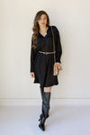 sandi satin button down dress