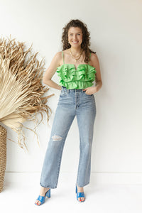 mode, jimena ruffle cami top