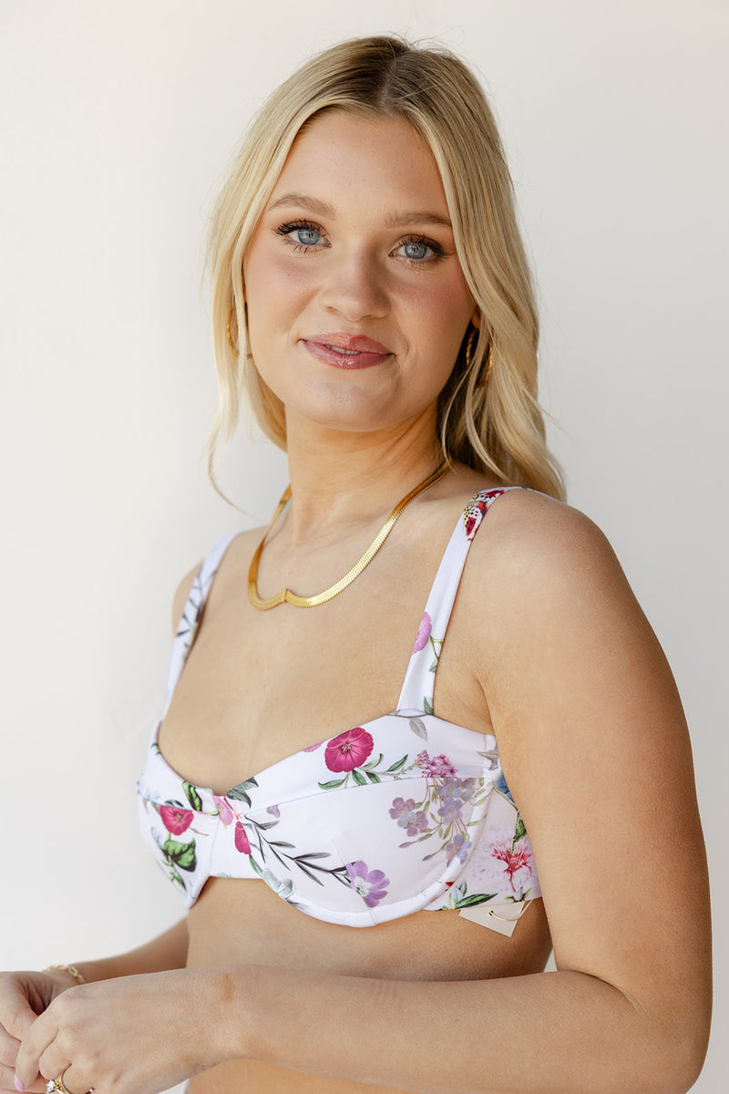 mode, stella floral bikini top