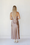 mode, soiree satin maxi dress