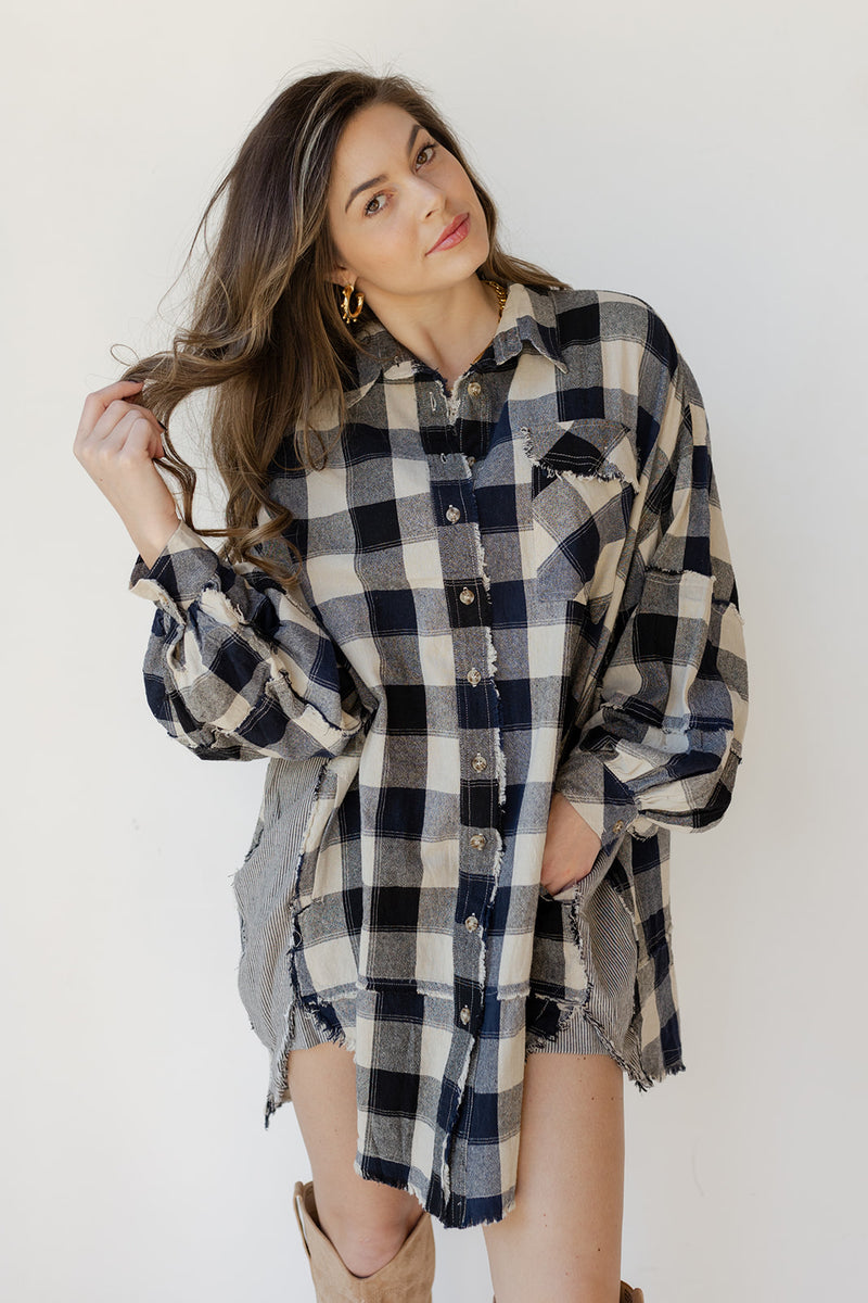 mode, the plaid oversized dress
