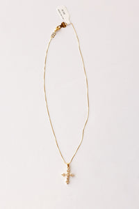 mode, saint cross necklace