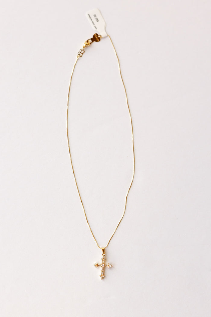 mode, saint cross necklace