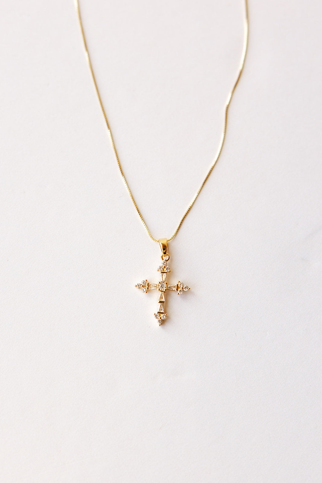 mode, saint cross necklace