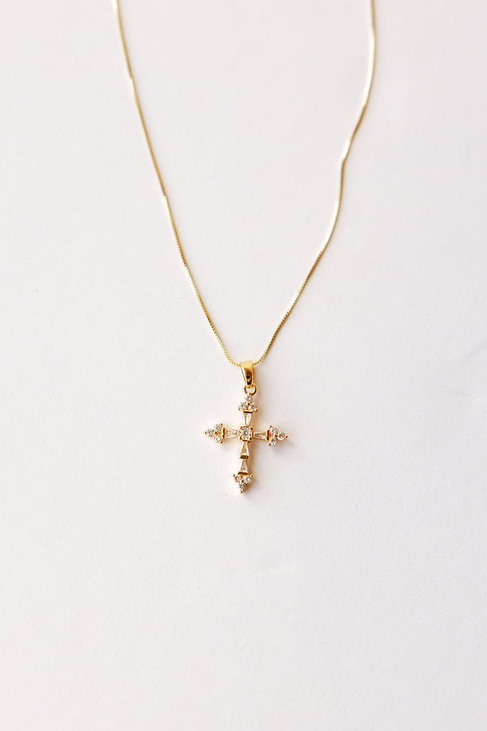 mode, saint cross necklace