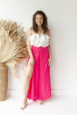 mode, limeade satin pants