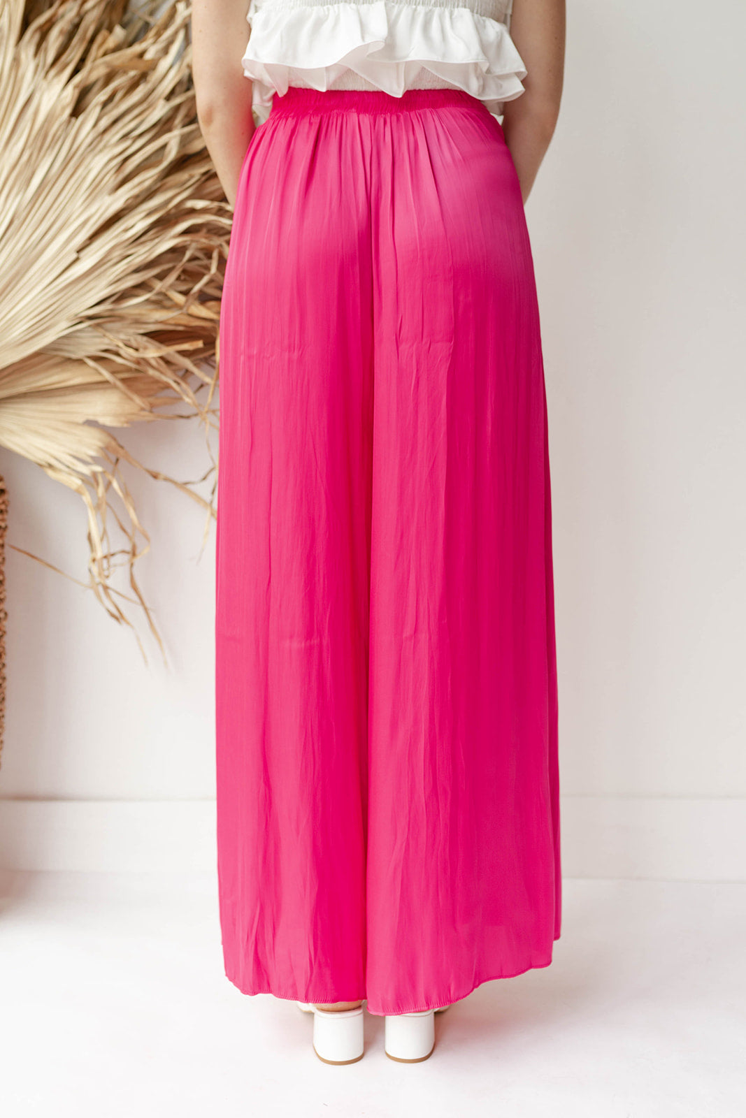 mode, limeade satin pants
