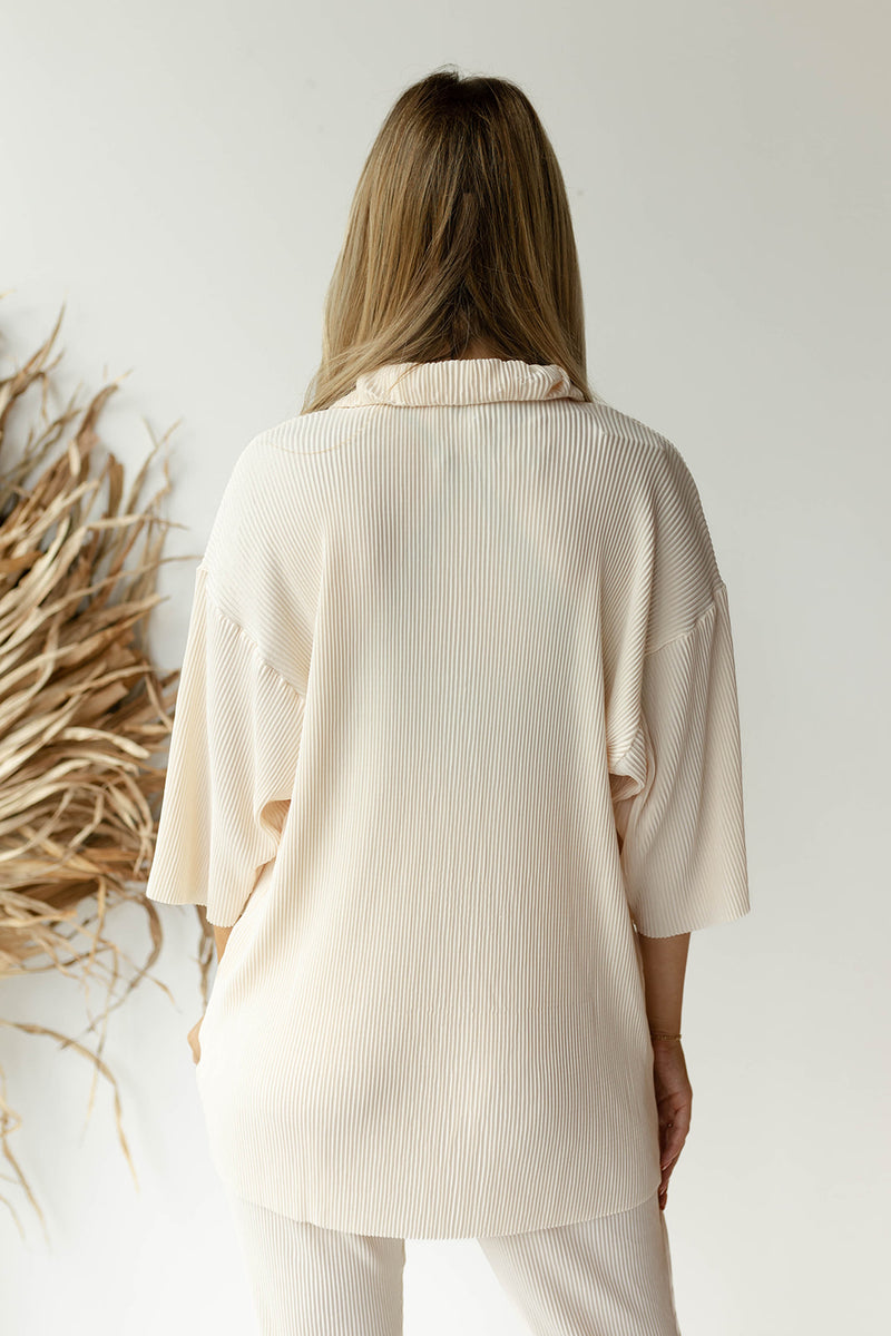 mode, vivianne pleated top