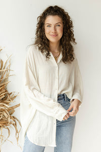 mode, see through button down shirt