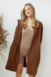 mode, longline hoodie cardigan