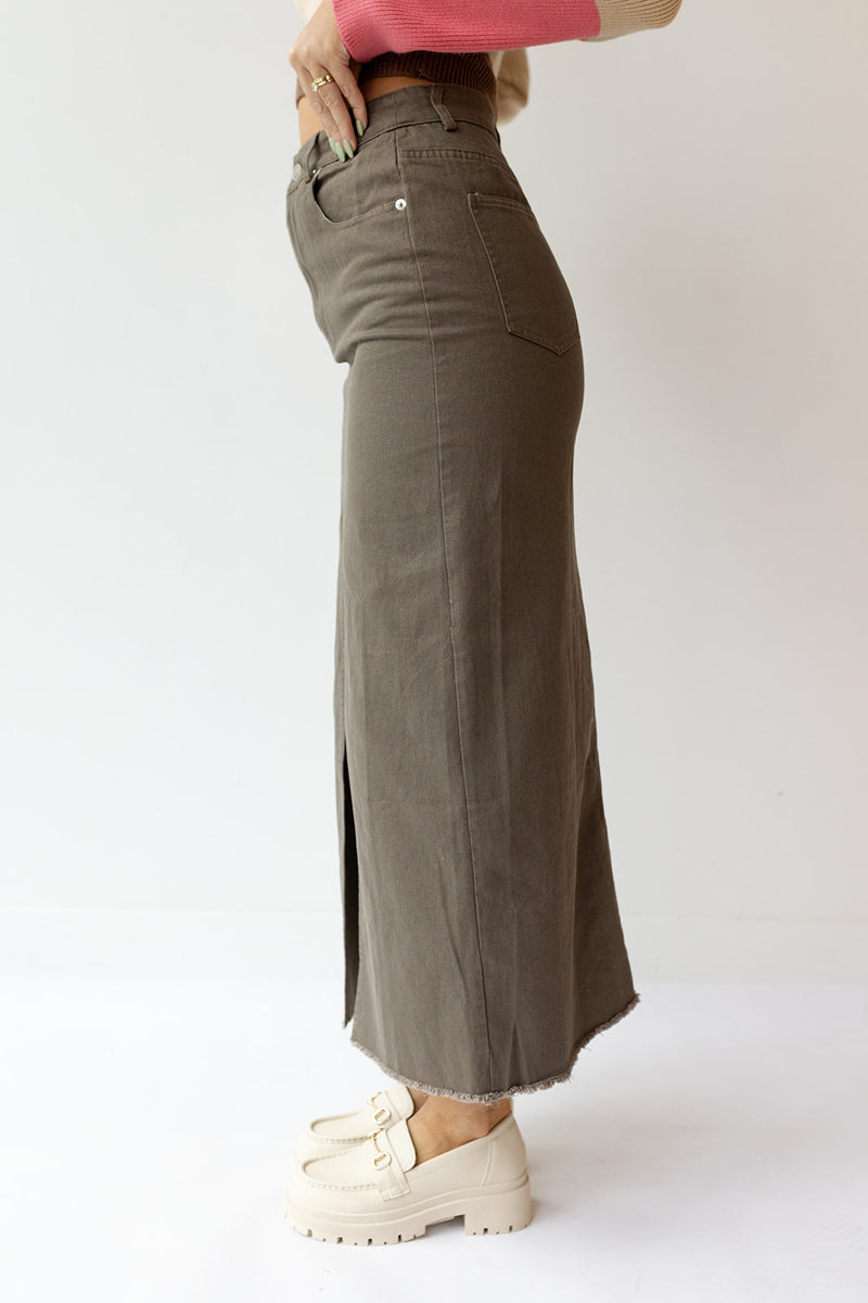 mode, leo denim skirt