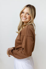 mode, treasure crop sweatshirt