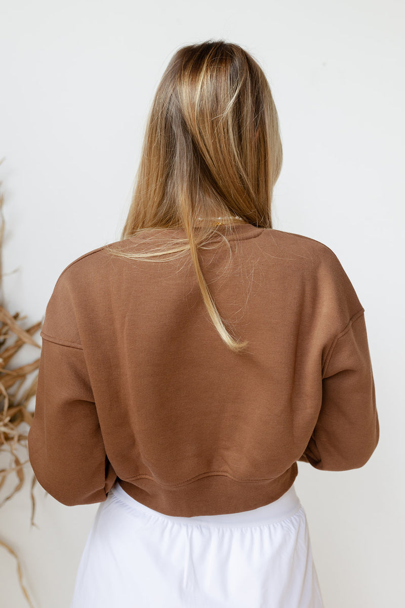 mode, treasure crop sweatshirt