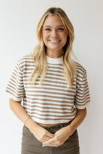 mode, sariah stripe knitted top