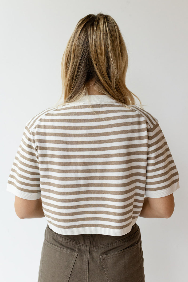 mode, sariah stripe knitted top