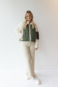 mode, sutton sherpa quilted jacket