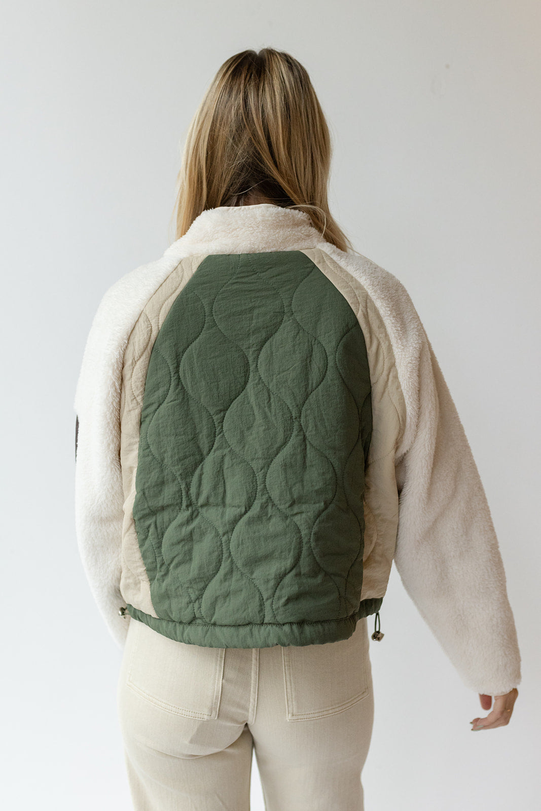 mode, sutton sherpa quilted jacket