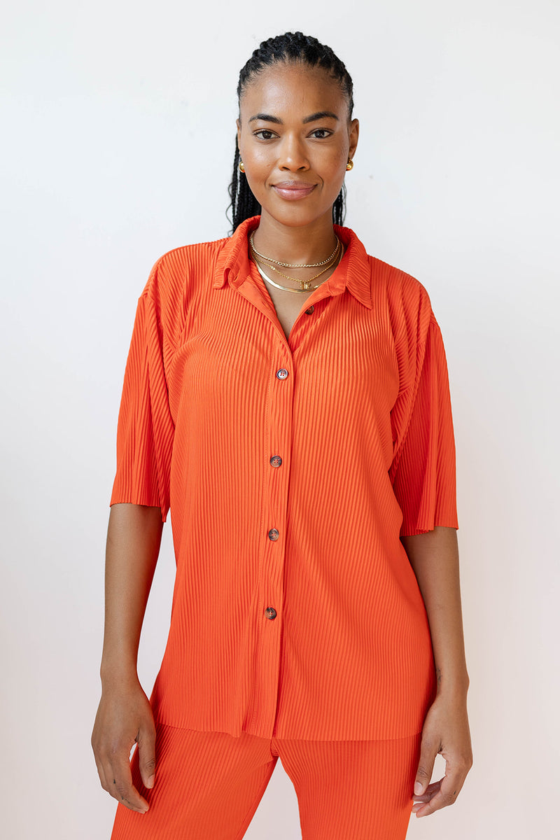 mode, vivianne pleated top