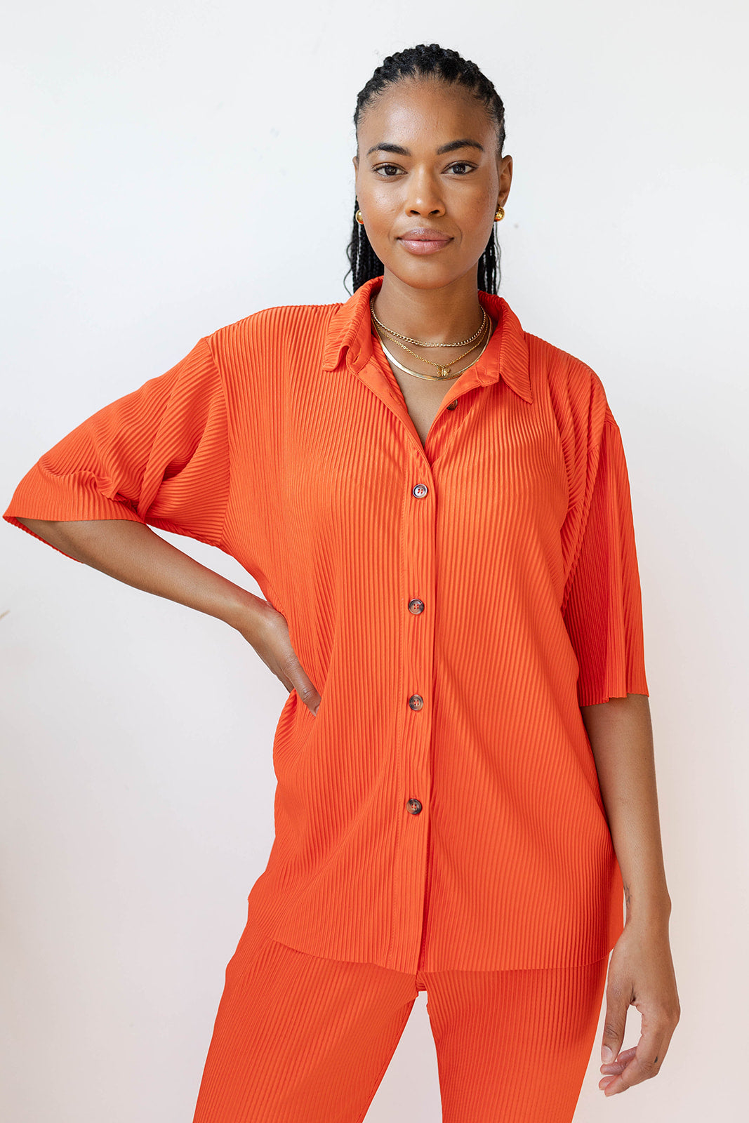 mode, vivianne pleated top