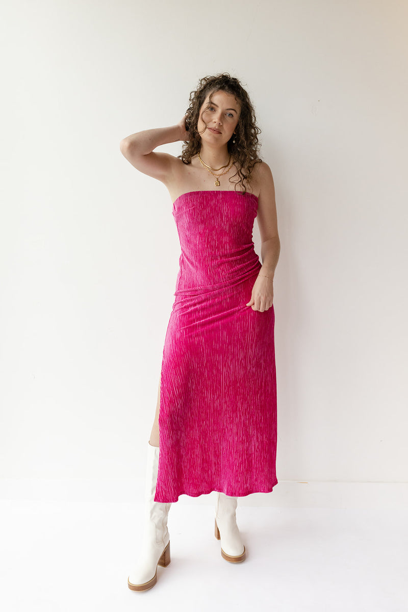 violeta velvet tube maxi dress