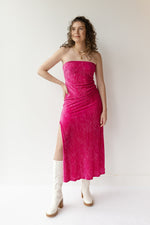 violeta velvet tube maxi dress