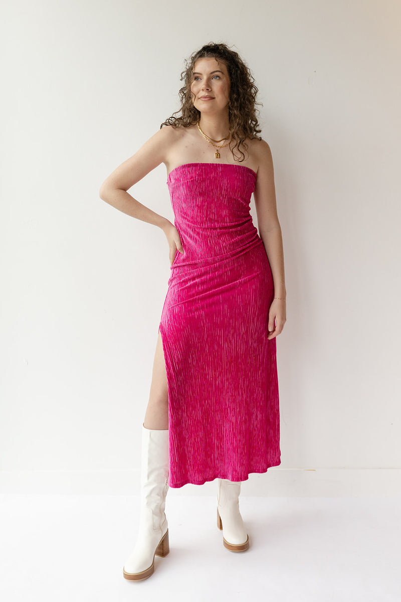 mode, violeta velvet tube maxi dress