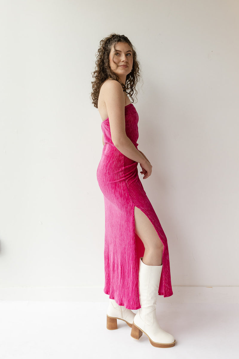 mode, violeta velvet tube maxi dress