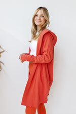 mode, longline hoodie cardigan