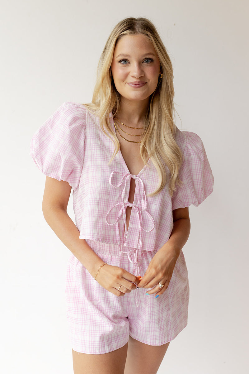 mode, kaylee plaid shorts