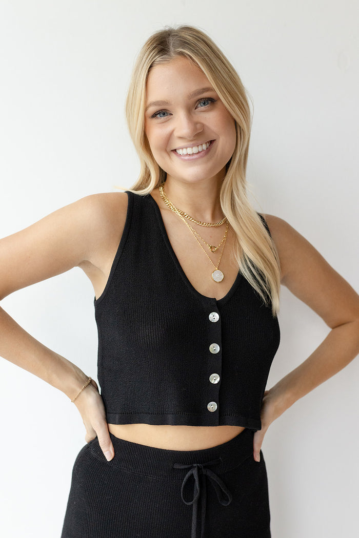 mode, arlette knitted vest