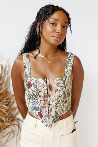 mode, seraphine tapestry corset