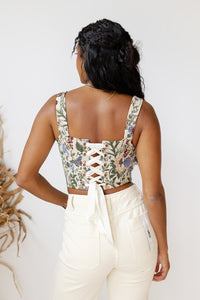 mode, seraphine tapestry corset