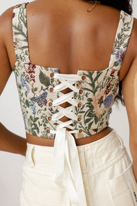mode, seraphine tapestry corset