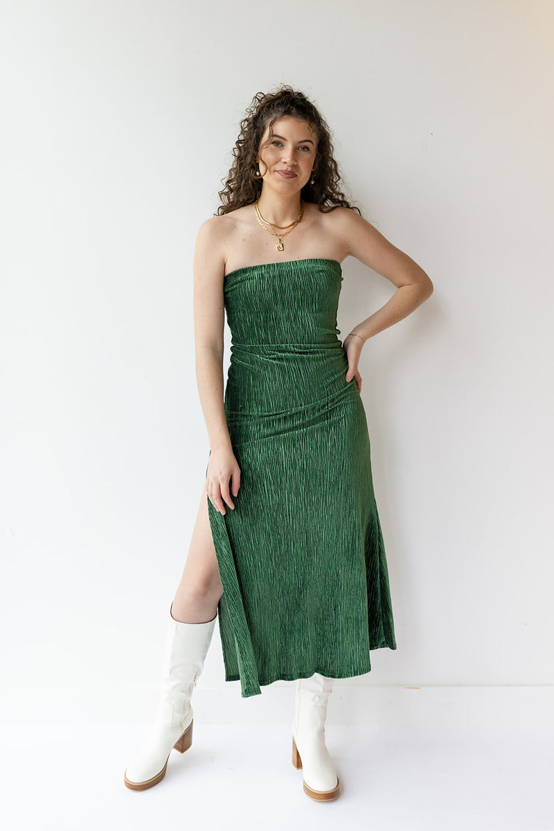 mode, violeta velvet tube maxi dress