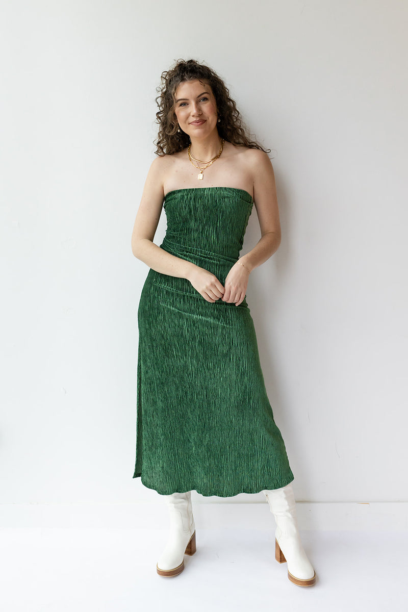 mode, violeta velvet tube maxi dress