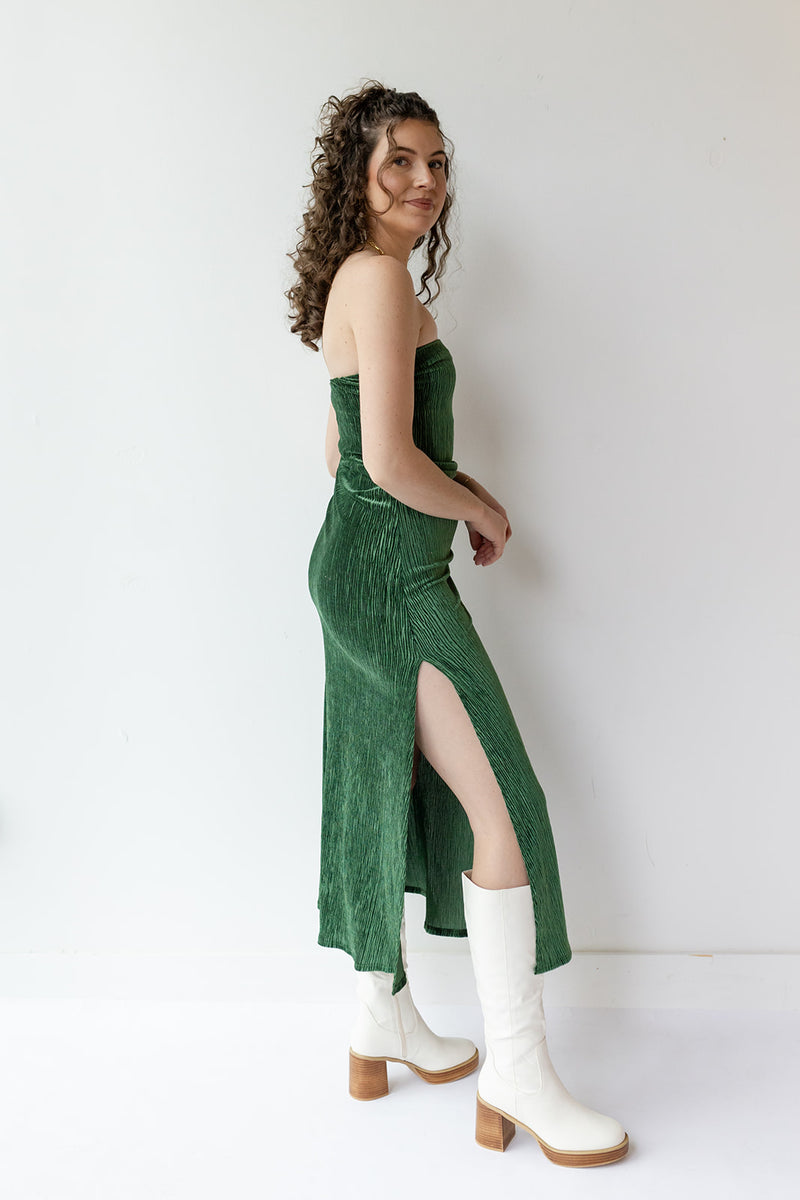 mode, violeta velvet tube maxi dress