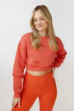 mode, treasure crop sweatshirt