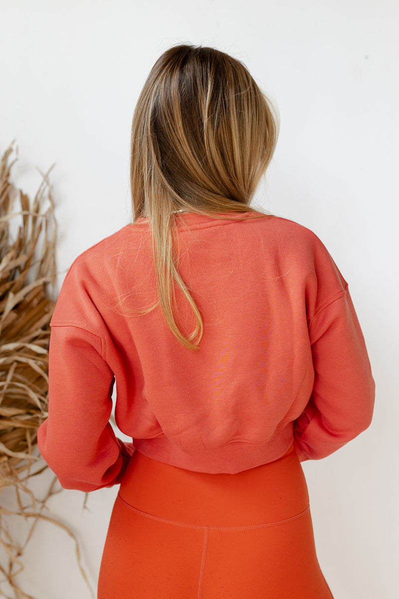 mode, treasure crop sweatshirt