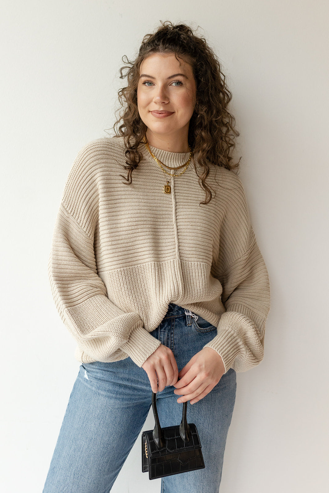 mode, callie ribbed knit sweater