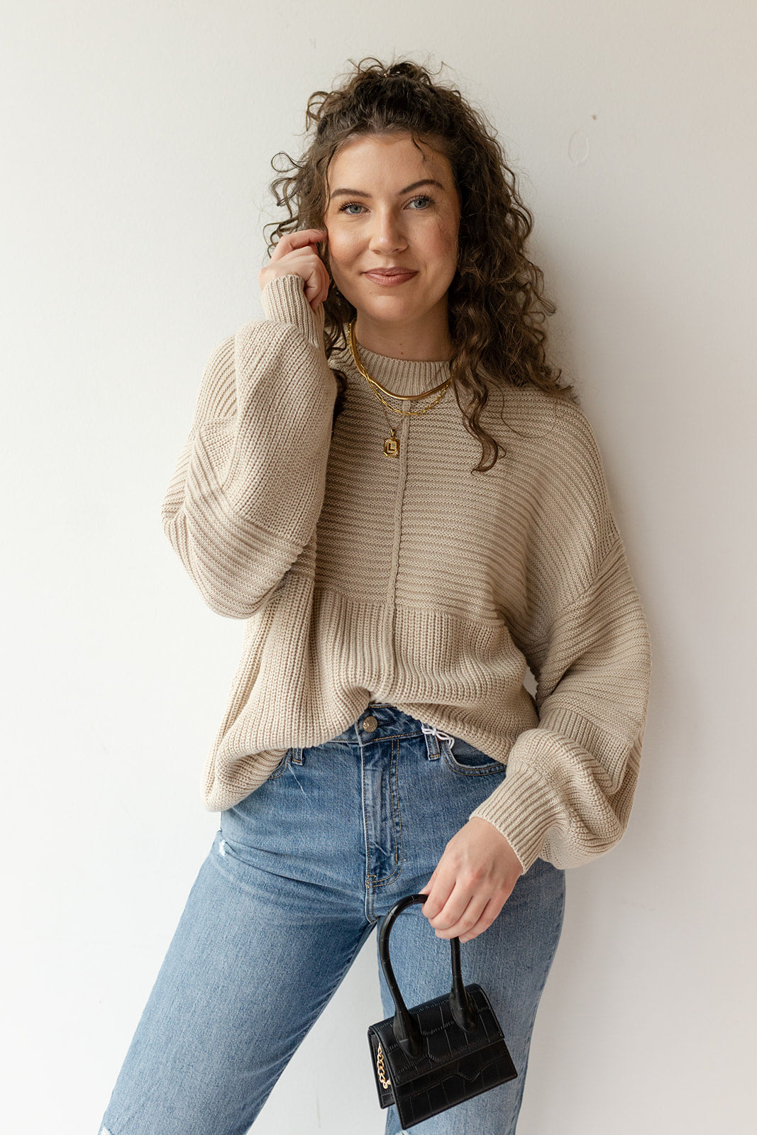 mode, callie ribbed knit sweater