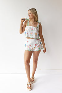 mode, ellie embroidered top