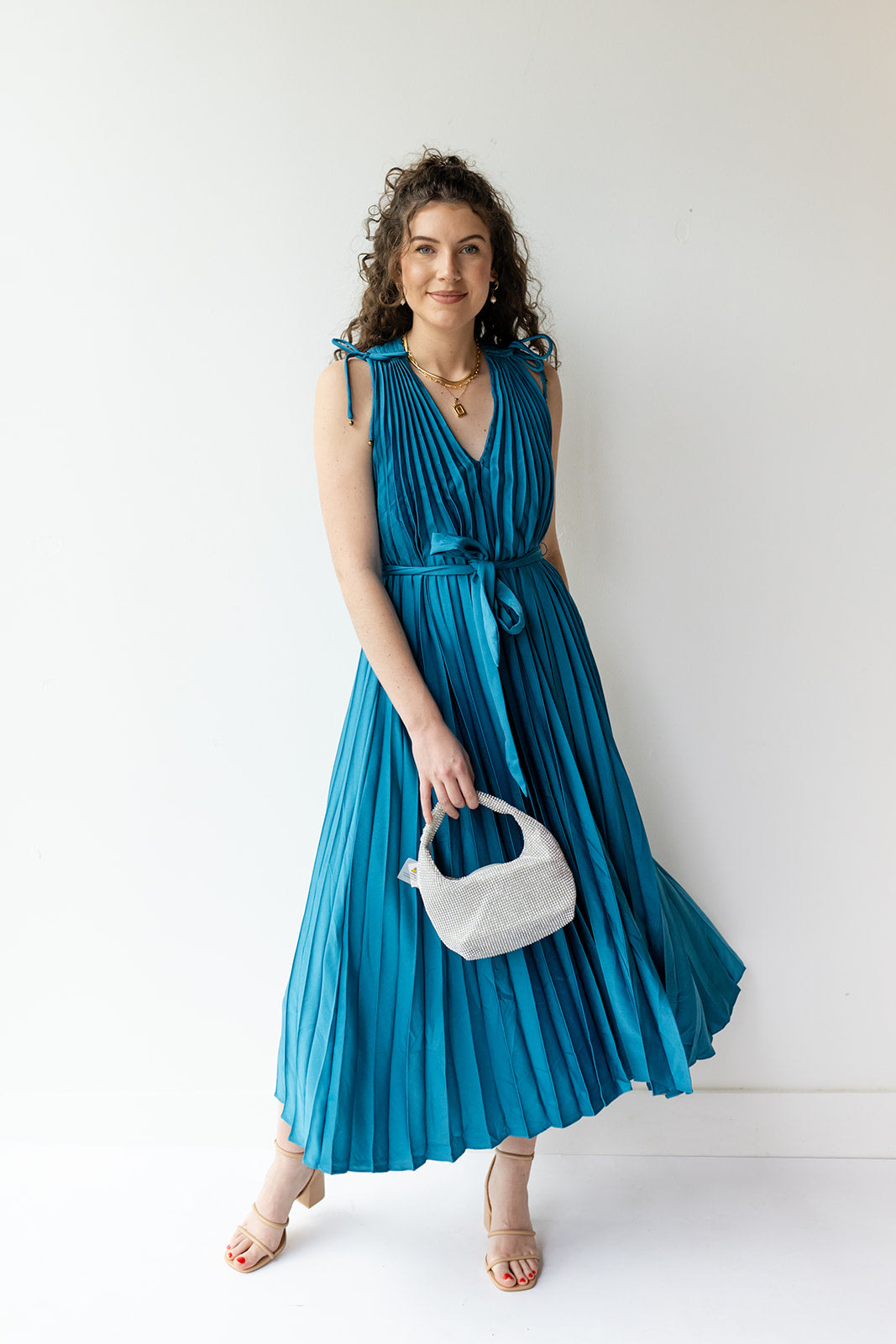 mode, sasha satin midi dress