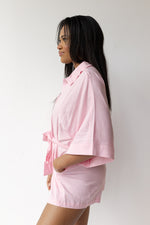 mode, maryam button down romper