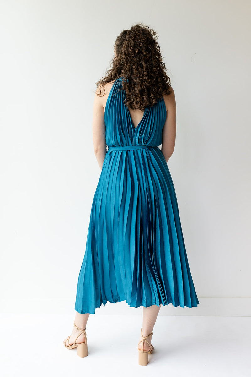 mode, sasha satin midi dress