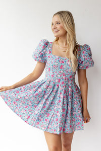 mode, in the clouds mini dress