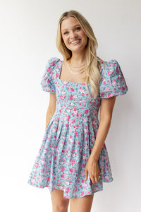 mode, in the clouds mini dress
